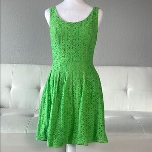 Lilly Pulitzer Vibrant Green Lace Mini Dress
